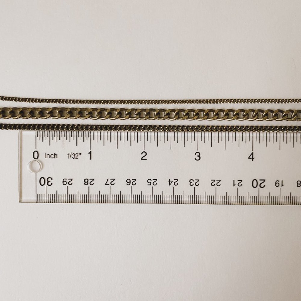 Park Lane 37" Long Multi Strand Antique Brass Tone Chain Layered Simple Necklace - Picture 7 of 7